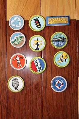 Vintage Scout Patches 11pc Lot Merit  Badges All New BSA Boy Scout Awards • $12.50