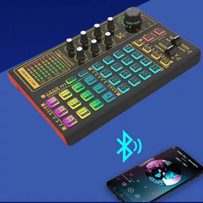 Bluetooth Sound Mixer Audio Sound Card Mixer Board Live Streaming Voice Changer • $39.90