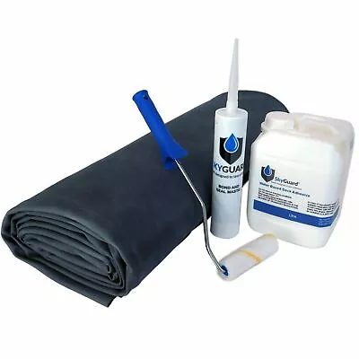 SkyGuard EPDM Shed Rubber Roof Kit Membrane & Glue Shed Felt Alternative • £238.79