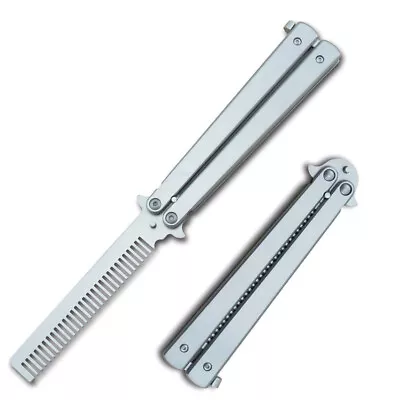 Trainer Style Silver Stainless Steel Style Knife Comb • $14.95