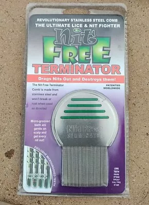 Nit Free CAGTC01 Terminator Stainless Steel Lice Comb • $5