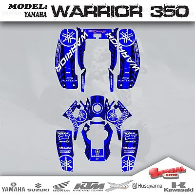 3M Graphics Kits Decals Stickers Racing Team Blue 4 YAMAHA WARRIOR 350 ALL YEAR • $78.67