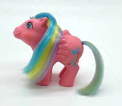 Vintage 1984 G1 My Little Pony Baby Brightbow Pink Pegasus Rainbow Hair • $14.95