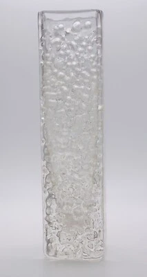£65 • Buy WHITEFRIARS Nailhead Vase In Rare Clear/ Flint By Geoffrey Baxter, Pattern 9683
