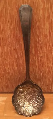 Vintage EPNS A1 Sheffield England Ladle Spoon Decorative Scrollwork Fruit • $12