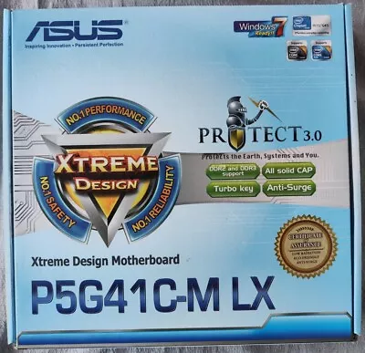 ASUS P5G41C-M LX Motherboard Intel Core 2 Quad 2.5GHz 2GB RAM • £19.99