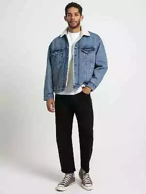 Levi's Premium Men's Vintage Relaxed Fit Blue Sherpa Trucker Jacket Size XL • $139