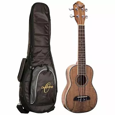 Oscar Schmidt OU17K Spalted Mango Soprano Ukulele With Gig Bag Natural Gloss • $188.99