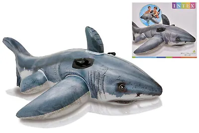 NEW Intex Great White Shark Ride On | Pool Float Toy Beach Toys | IhartTOYS • $36