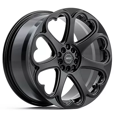 Gt Form Hearts Wheels Gloss Black 18x8.5 +40 5x100-5x114.3 Jdm Car Rims • $1399