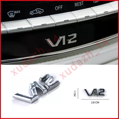 Chrome Trumpet Middle Console V12 Letter Emblem Badge For Mercedes Benz Maybach • $25.99