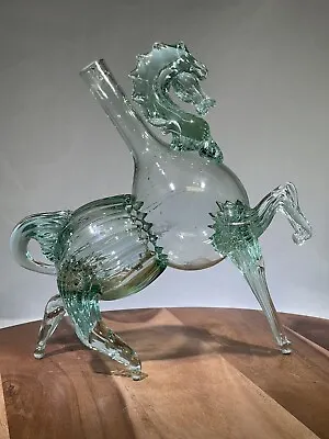 Vintage Hand Blown Art Glass Prancing Horse Sculpture Decanter Murano? Italy • $57.95