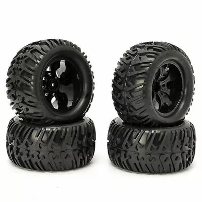 1/10 Rc Monster Truck Wheels Tires Set For Ecx Ruckus Losi Tenacity Mt Ten • $32.90