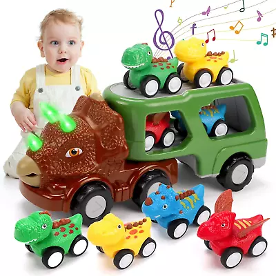 Kaekid Toddler Trucks Toys 3 4 5 6 Years Old 5 In 1 Dinosaur Toys Push And Pull • $52.34