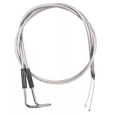 Stainless Braided +4  Throttle Cable Set 2006-2007 Harley-Davidson Street Glide • $89.95