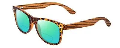 $60.31 • Buy Coyote Wood Polarized Bi-Focal Sunglasses Black Tortoise 52mm Green Mirror +1.50