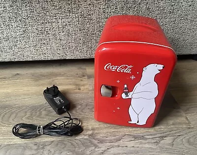 Official Coca Cola Table Top Red Mini Fridge- Working- Polar Bear- Mini Cooler • £39.99