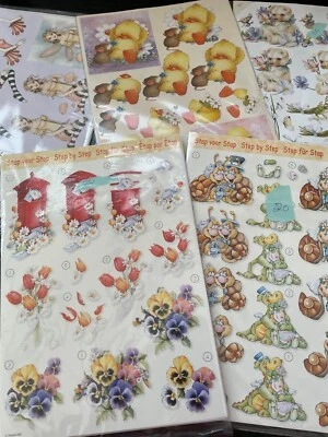 Decoupage Card Making Packs Not Die Cut  • £3