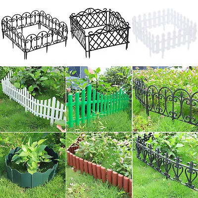 3-60PCS Garden Palisade Edging Border Edge Lawn Picket Fencing Landscape Stake • £15.94