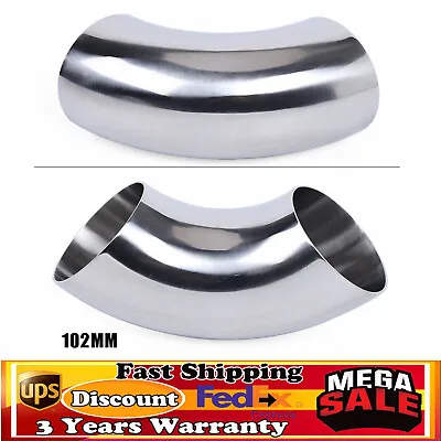 4 Inch High Quality 90 Degree Bend Elbow Exhaust Pipe 304 Stainless Steel USA 4  • $20.73