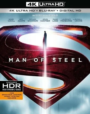 Man Of Steel (4K Ultra HD Blu-ray) NEW Henry Cavill Is Superman • $22.40