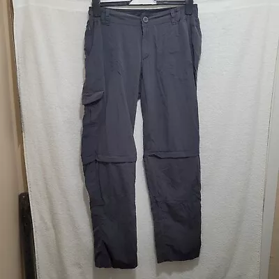 Karrimor Zip Off Cargo Trousers Womens Size 12 Dark Grey Straight Leg Outdoors • £11.99
