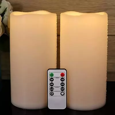 Large Waterproof Outdoor Flameless Candles Battery Operated With Remote Timer • $11.69