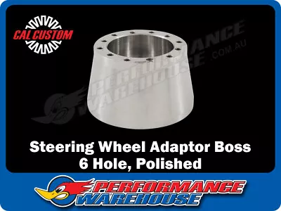 6 Hole Steering Wheel Adaptor/boss Gm/chev Spline 1967-94 Polished Aluminium • $73.95