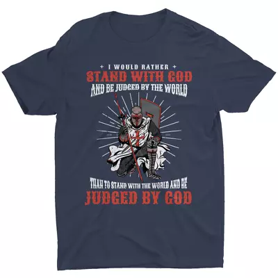 Men's God Jesus T-shirt Stand By God Tee Shirt Jesus Christian Inspirational Tee • $22.99