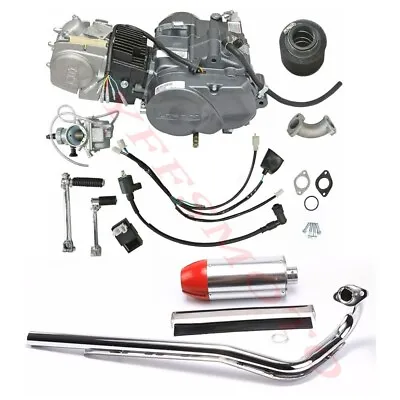 Lifan 140cc Engine Motor Exhaust Muffler Set For Honda 50 CT70 Pit Pro Dirt Bike • $559.33