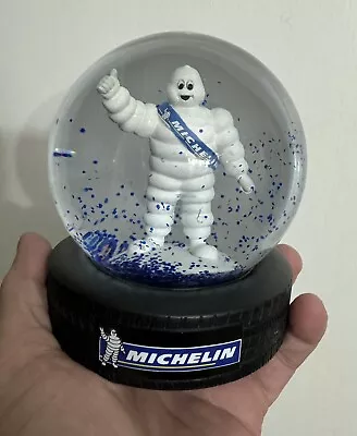 Michelin Man Tire Snow Globe Bib Bibendum Office Paperweight Advertising Vintage • $39.49