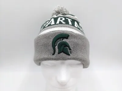 Michigan State Spartans Beanie OTS On Field Sideline Grey Knit Hat With Pom • $18.99