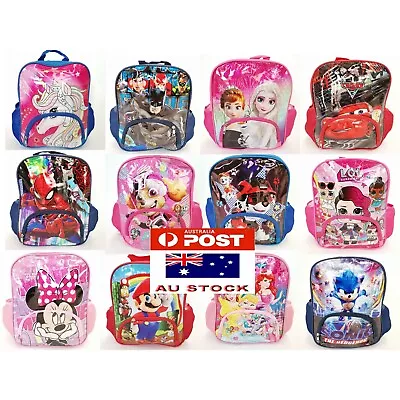 Kids Children Preschool Kindergarten Backpack School Bags Frozen Spiderman Sonic • $19.50