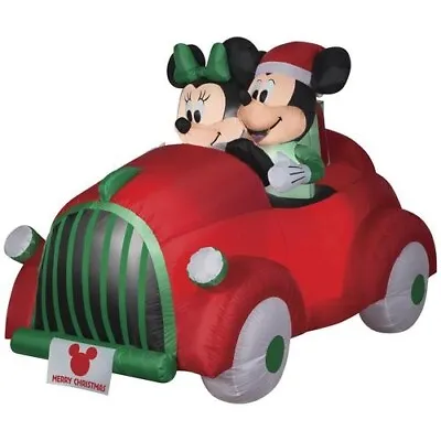 4.5' Mickey & Minnie On Christmas Car Inflatable LED Outdoor Yard Holiday Decor • $212