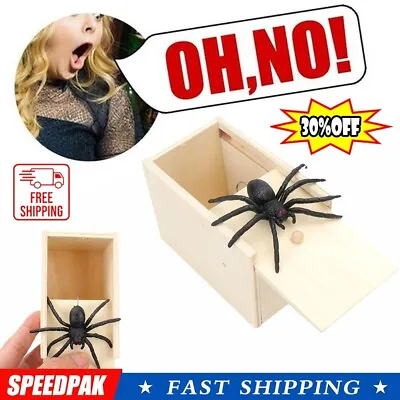 Halloween Spider In A Box Prank Toy Play Gag Joke Scare Fake Spider  Hidden Gift • £2.98