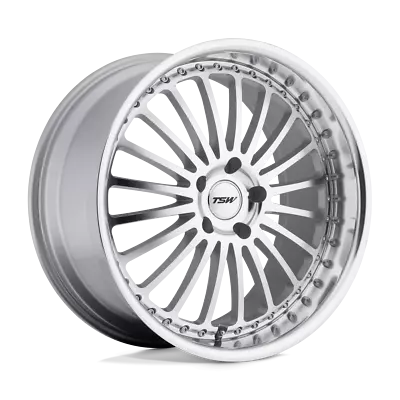 TSW Silverstone 18x8 +40 Silver W/Mirror Cut Face & Lip Wheel Rim 5x110 (QTY 1) • $296