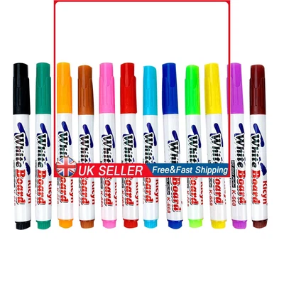 £7.19 • Buy Magical Water Painting Pen Erasable Drawing Whiteboard Floating Pen (12pcs)