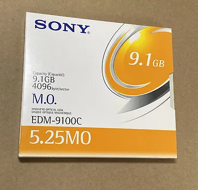SONY EDM-9100C 9.1GB R/W Magneto Optical Disk (M.O.) 5.25 MO - Tested & Working! • $5.41