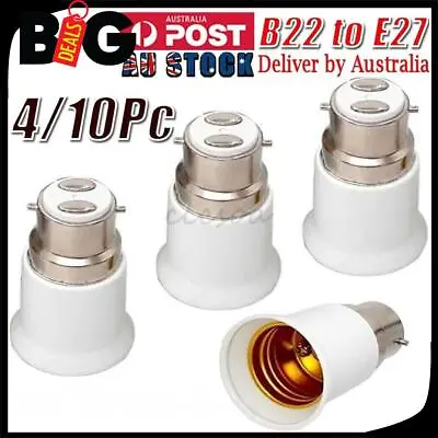 1-10x B22 To E27 Light Socket Adapter Bayonet Lamp Base To Edison E27 Bulb Screw • $6.71