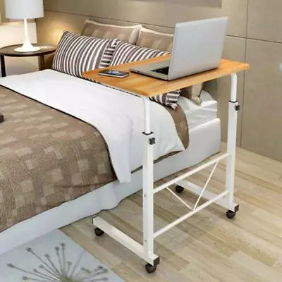 Height Adjustable Laptop Table Computer Desk Sofa Bed Stand Rolling Workstation • $34.98