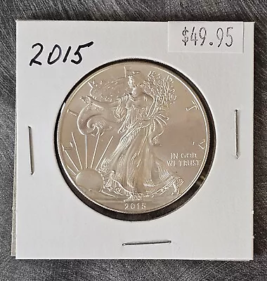 2015 American Silver Eagle BU 1 Oz Coin US $1 Dollar Mint Uncirculated Brilliant • $39.01