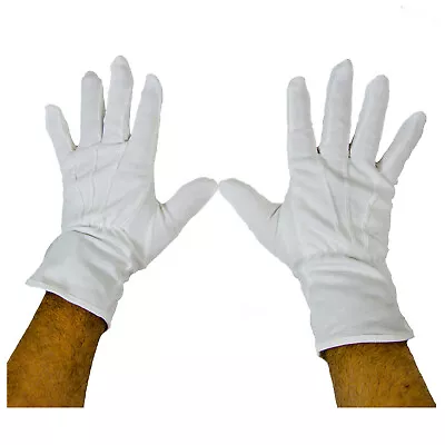 Professional Santa Clown Cosplay Butler White Halloween Costume Gloves • $16.29