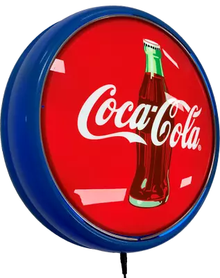 Coca Cola Coke Bottle LED Bar Lighting Wall Sign Light Button Light Blue • $171.96