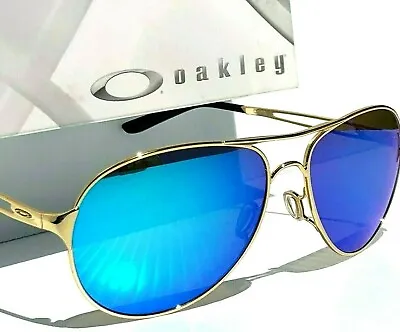 NEW* Oakley CAVEAT Gold Aviator POLARIZED Galaxy Sapphire Womens Sunglass 4054 • $148.88