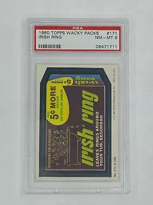 1980 Topps Wacky Packages Reissue #171 IRISH RING PSA 8 NM-MT • $19.70