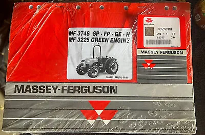 Massey Ferguson MF 374S SP-FP-GE-H. MF 3225 Green Machine Parts Book • $59