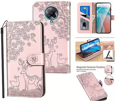 Xiaomi Poco F2 Pro Embossed Pu Leather Wallet Case Deer • $7.50