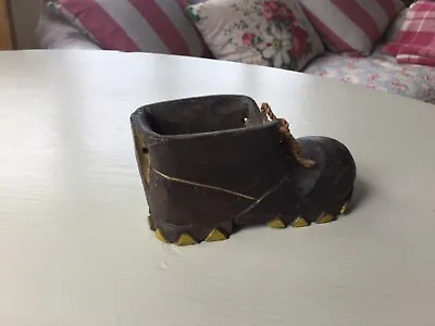 £14.99 • Buy Vintage Wooden Boot Match Box Holder