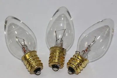 £4.99 • Buy 3 X 12V 3W 0.25A E12 Clear Christmas Lights Spare Bulbs  Pifco Dencon 795WC