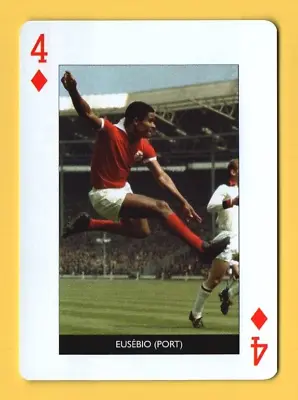 $1.25 • Buy Eusebio Portugal 4 Of Diamonds Playing Card World Cup